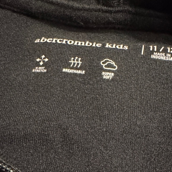 Abercrombie Kids Charcoal Zip-Up Hoodie - Picture 4 of 4